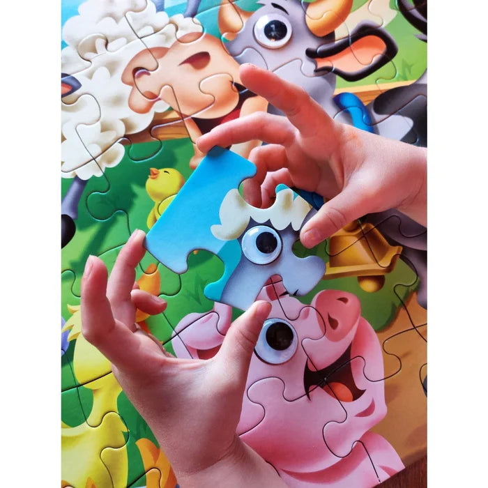 MasterPieces Googly Eyes Farm Animals - 48 Piece Jigsaw Puzzle