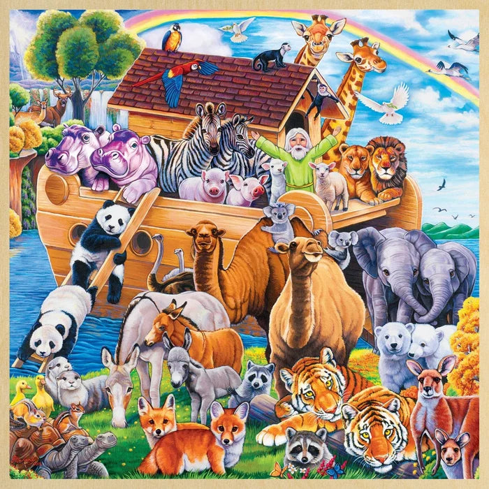 MasterPieces Noah's Ark Fun Facts 48 Piece Wood Jigsaw Puzzle