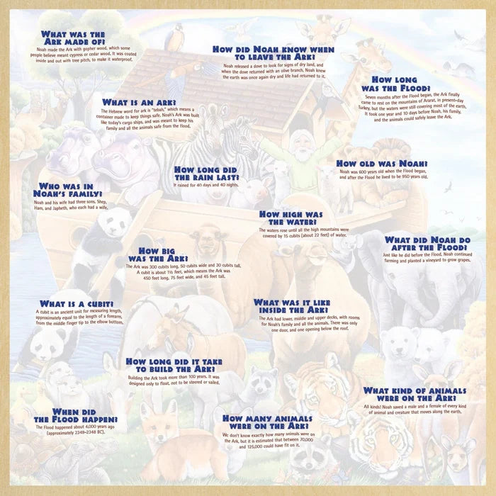 MasterPieces Noah's Ark Fun Facts 48 Piece Wood Jigsaw Puzzle