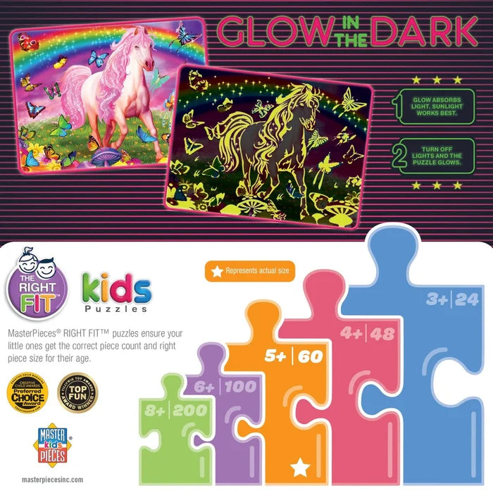 MasterPieces Rainbow World - 60 Piece Glow in the Dark Jigsaw Puzzle