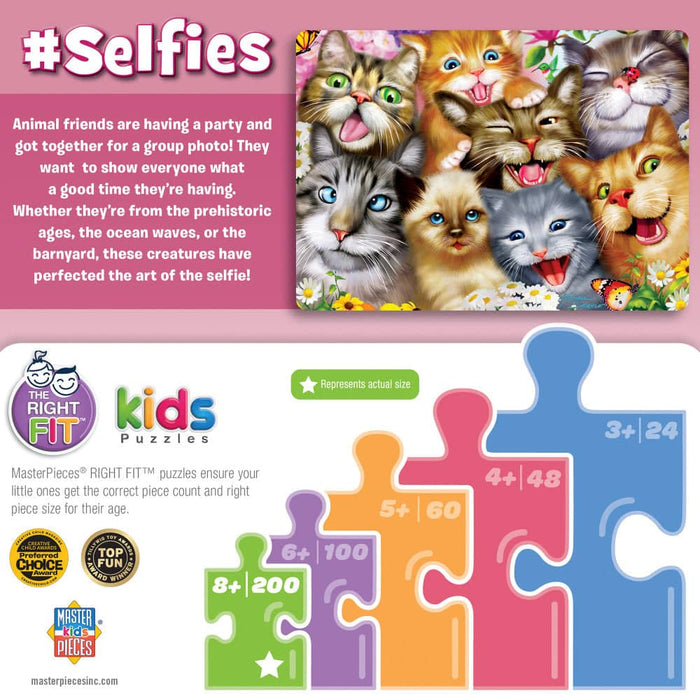 MasterPieces Selfies Pretty Kitties - 200 Piece Jigsaw Puzzle