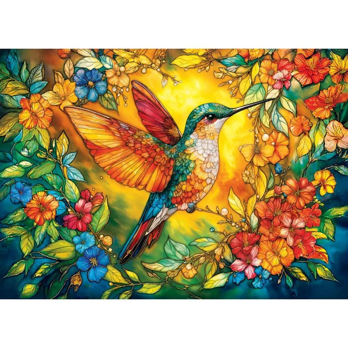 MasterPieces Stained Glass Glorius Hummingbird - 1000 Piece Jigsaw Puzzle