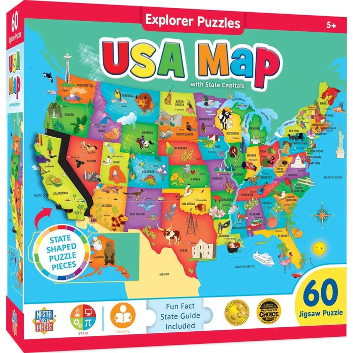 MasterPieces USA Map - 60 Piece Jigsaw Puzzle