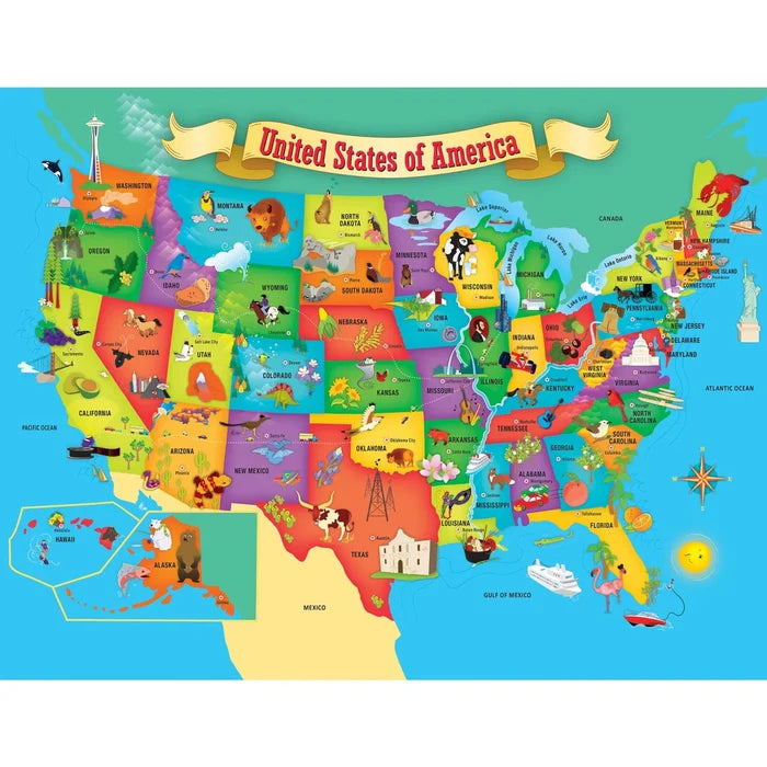 MasterPieces USA Map - 60 Piece Jigsaw Puzzle