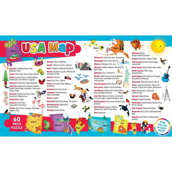 MasterPieces USA Map - 60 Piece Jigsaw Puzzle