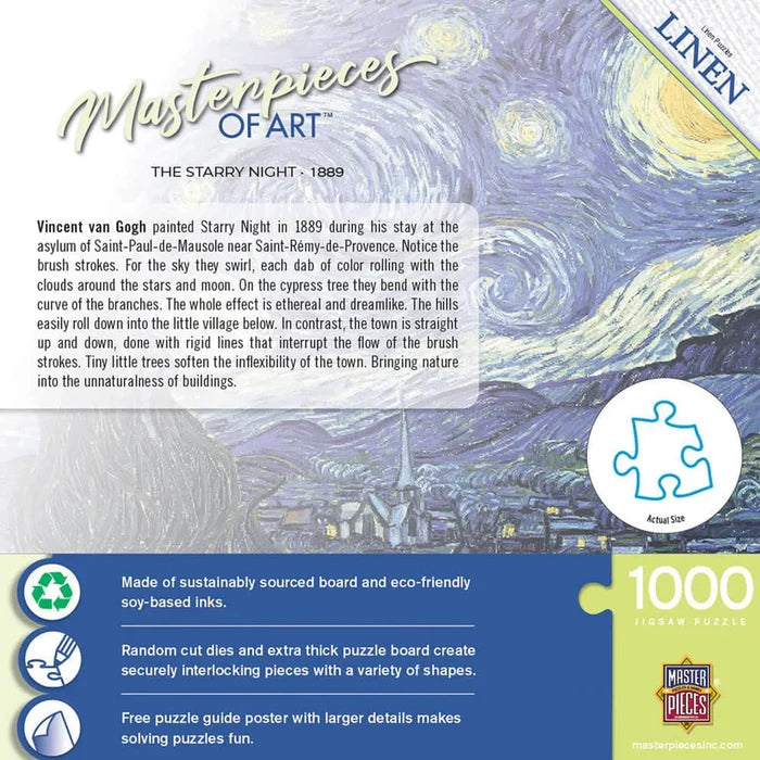 MasterPieces Vincent Van Gogh's Starry Night - 1000 Piece Jigsaw Puzzle