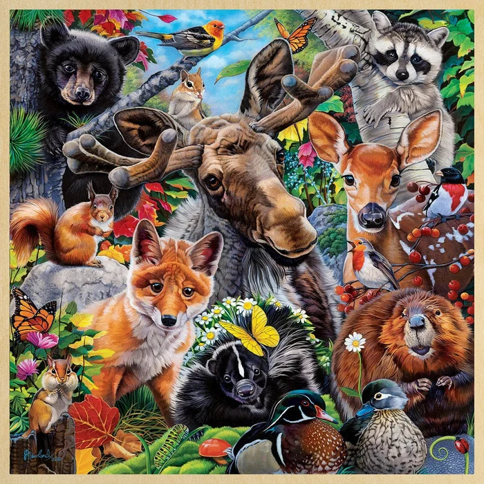 MasterPieces Woodland Friends Fun Facts 48 Piece Wood Jigsaw Puzzle