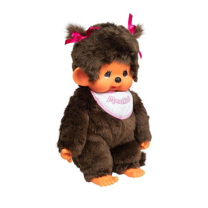 Monchhichi 18 Inch Large Classic Pink Girl Plush Doll Toy