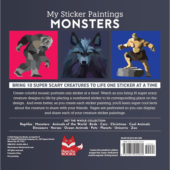 My Sticker Paintings Monsters -  Halloween Sticker Activity Book