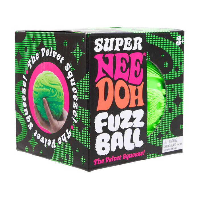 Nee Doh Super Fuzz Ball 4.5 Inch Squish Ball Fidget Toy