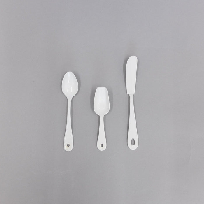 Noda Horo White Enamelware Utensils | Tortoise General Store