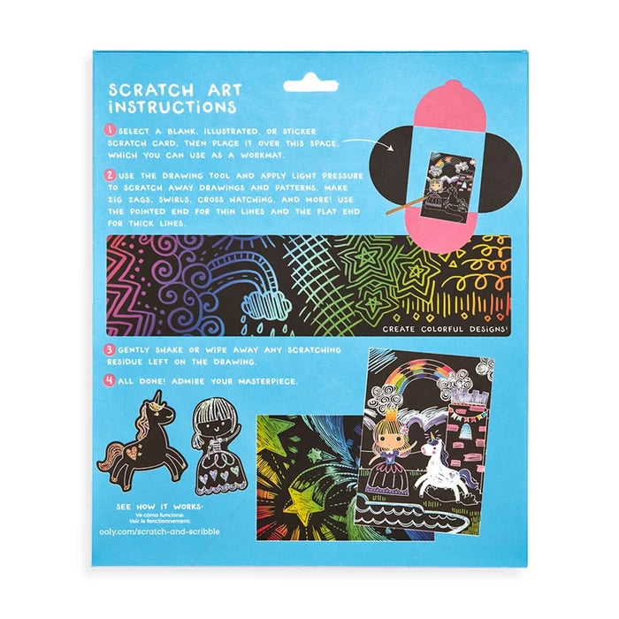 Ooly Scratch & Scribble: Princess Garden Scratch Art Kit