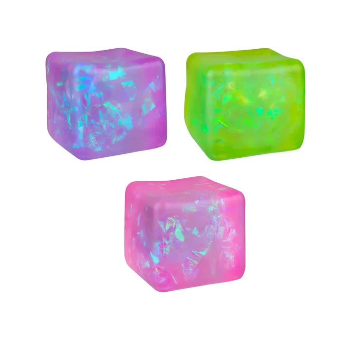 ORB 2.5 Inch Sugar Swaps™ Cool Cube Shimmers Squishy Sensory Toy - Assorted