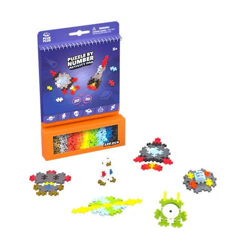 Plus Plus Puzzle By Number Activity Pad - Space - 125 Piece