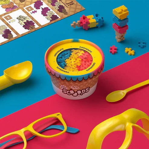 Plus Plus Scooops - Superhero - 100 Piece Building Set