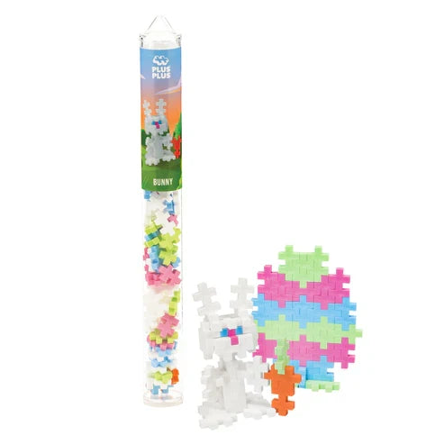 Plus Plus Tube Easter Bunny - 70 Piece Building Set