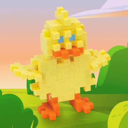 Plus Plus Tube Easter Chick - 70 Piece Building Set