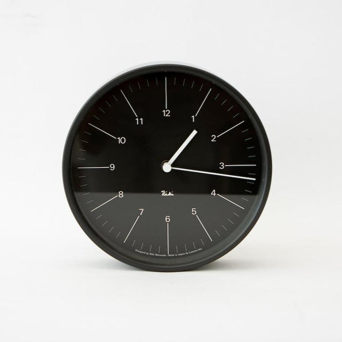 Riki Steel Clock Black WR17-10 - tortoise general store