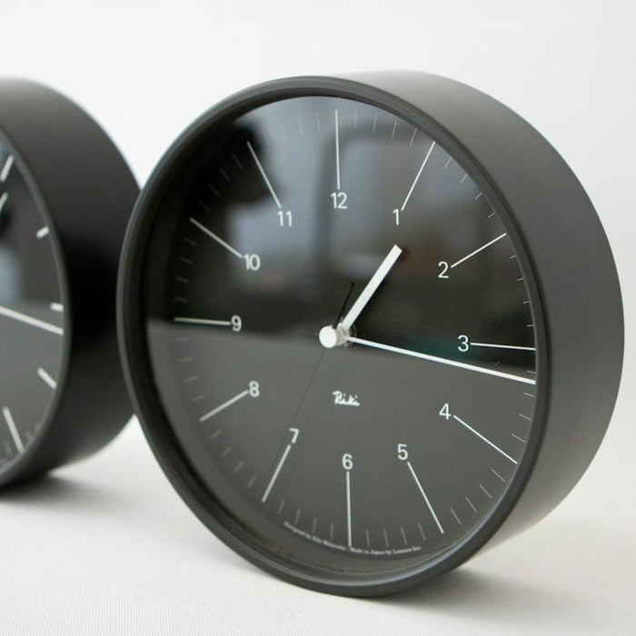 Riki Steel Clock Black WR17-10 - tortoise general store