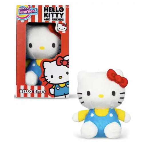 Sanrio Hello Kitty 3 Inch Micro Teenies Plush Toy - Hello Kitty in Blue Outfit