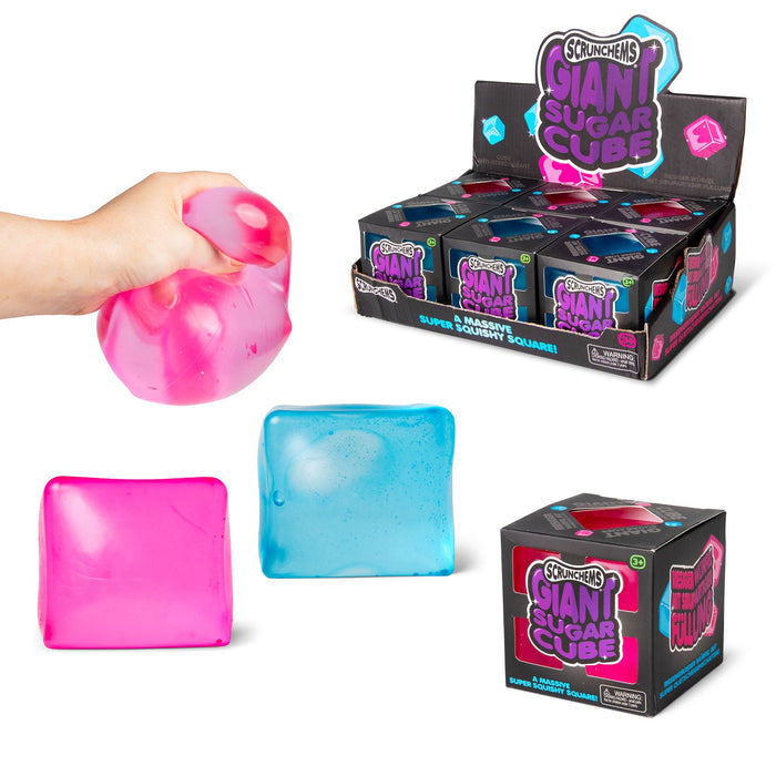 Scrunchems Giant Sugar Cube 3.5 Inch Squishy Sensory Toy - Assorted