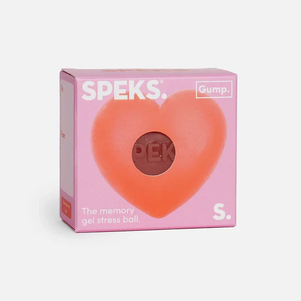 Speks Gump Heart Squish Ball Fidget Toy - Rose