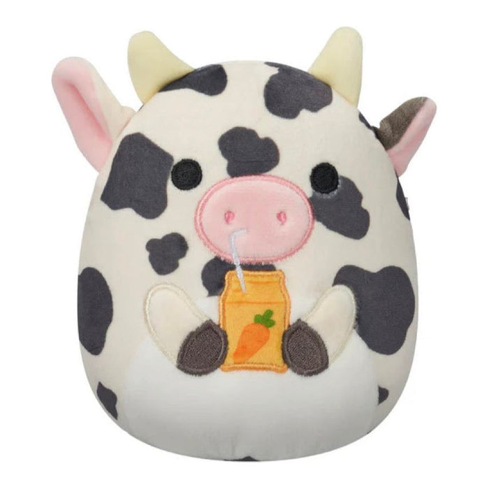 Squishmallow 5 Inch Colin the Cow with Carrot Juice Easter Plush Toy - Owl & Goose Gifts