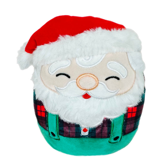 Squishmallow 8 Inch Nick the Santa in Overalls Christmas Plush Toy