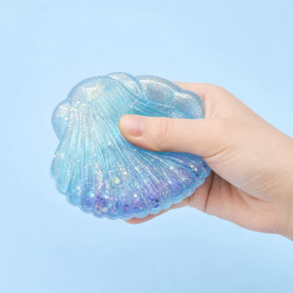 Sugar Gel Squishy 3.5 Inch Sea Shell Maltose Filled Sensory Toy - Assorted