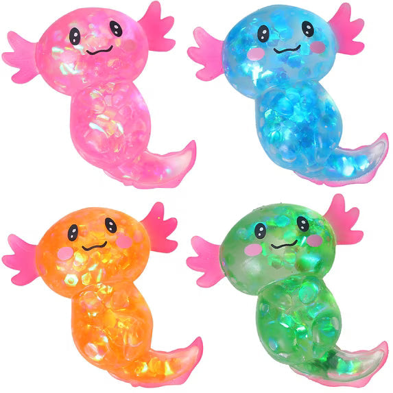 Sugar Gel Squishy 4 Inch Axolotl Maltose Filled Sensory Toy - Assorted