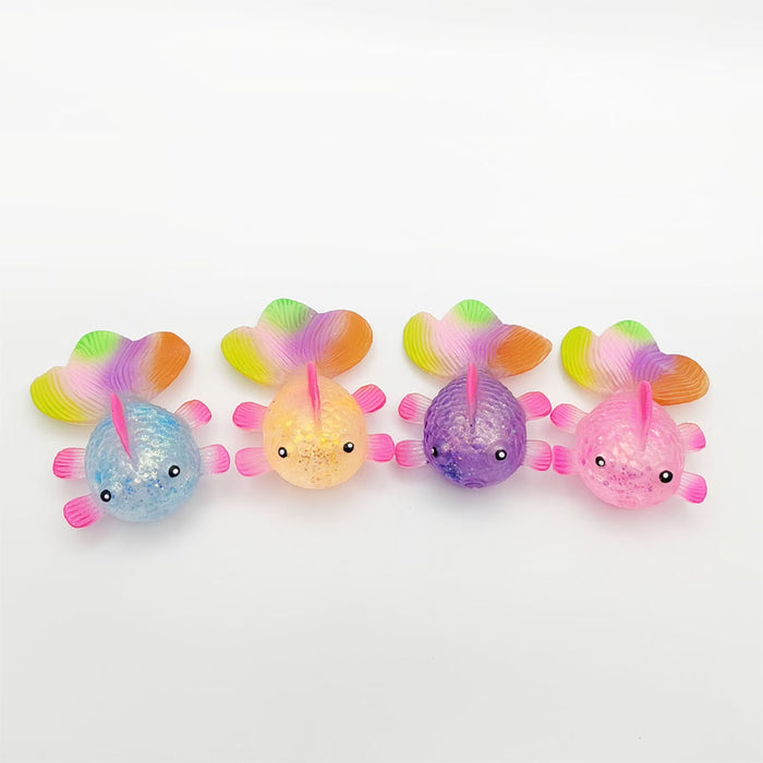 Sugar Gel Squishy 4 Inch Goldfish Maltose Filled Sensory Toy - Assorted