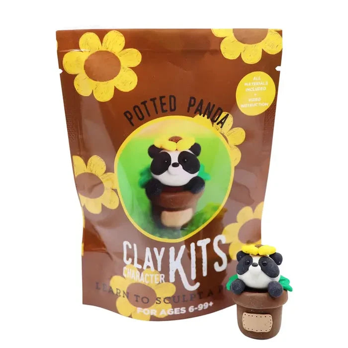 The Make Station DIY Polymer Clay Kit: Potted Panda