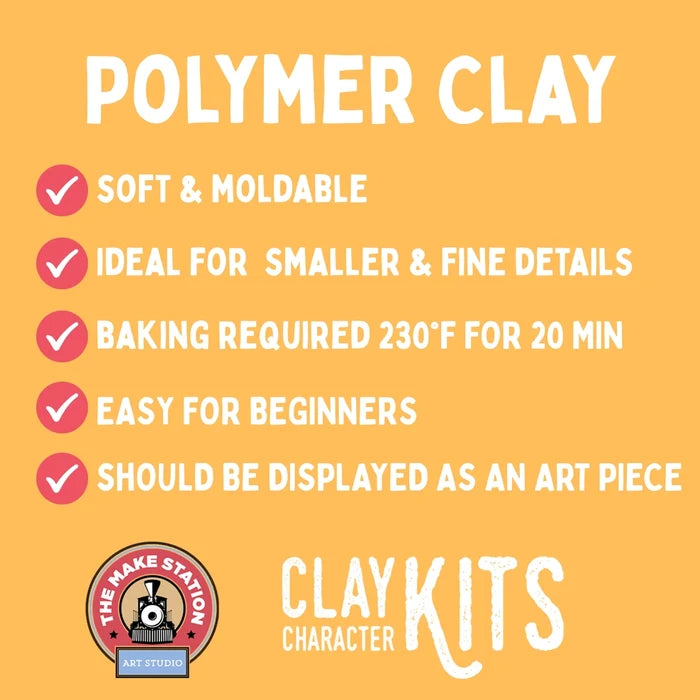 The Make Station DIY Polymer Clay Kit: Strawberry Snailcake