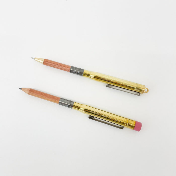 Traveler's Company Brass Ballpoint Pen & Pencil - tortoise general store