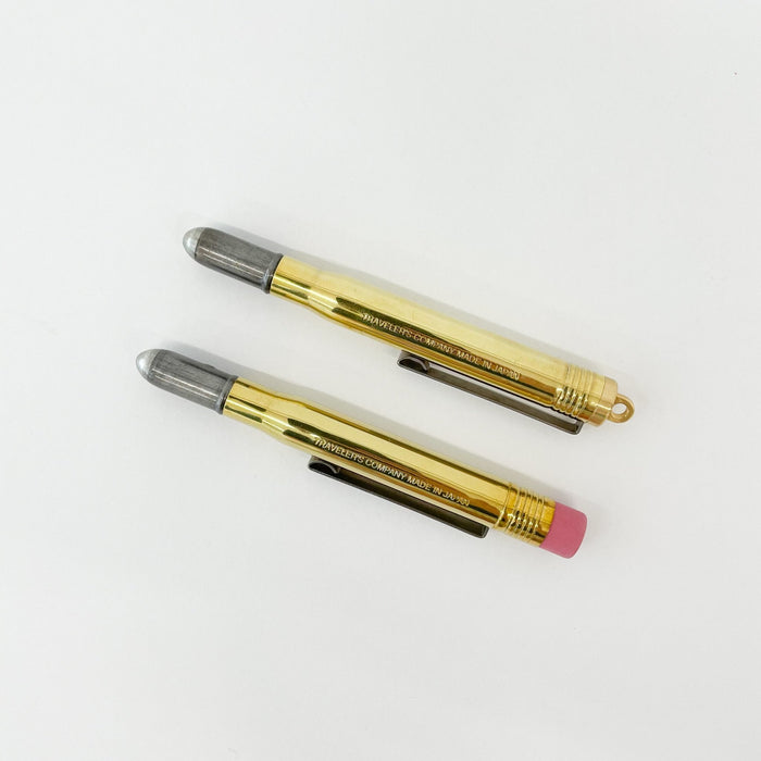 Traveler's Company Brass Ballpoint Pen & Pencil - tortoise general store