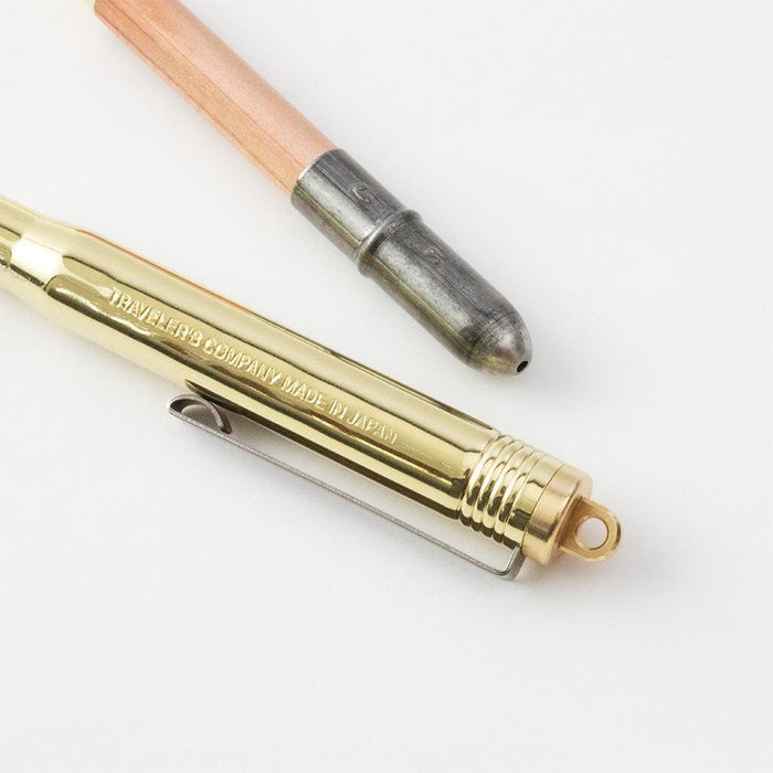 Traveler's Company Brass Ballpoint Pen - tortoise general store