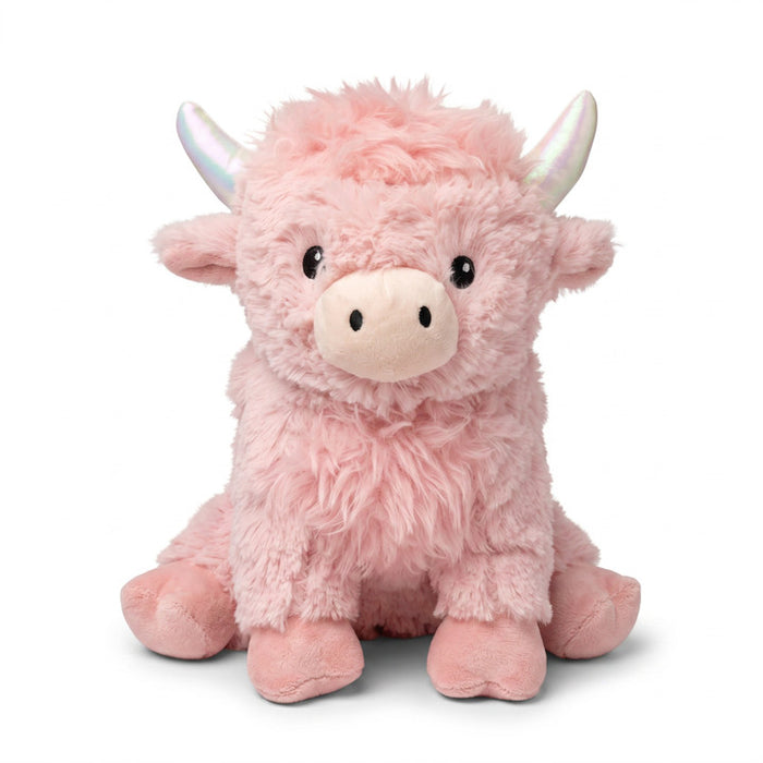 Warmies 13 Inch Pink Highland Cow Microwavable Plush Toy