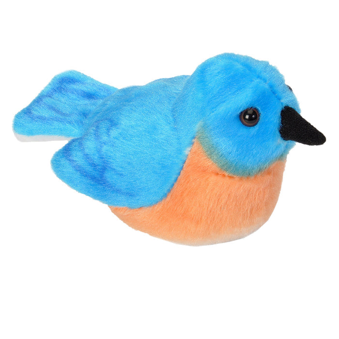 Wild Republic 5 Inch Audubon Birds Eastern Bluebird Plush with Authentic Bird Call