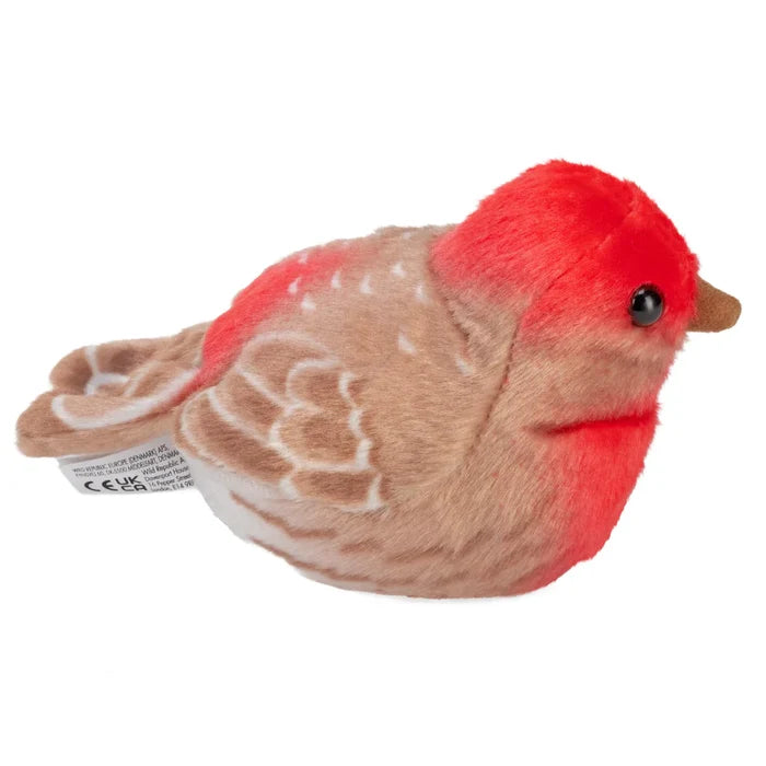 Wild Republic 5 Inch Audubon Birds House Finch Plush with Authentic Bird Call