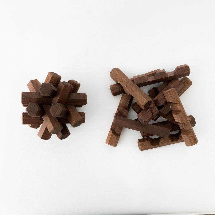 Walnut Puzzle 12 Pieces - tortoise general store